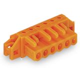 THT female header angled Pin spacing 5.08 mm orange
