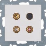 3 x Cinch/S-Video soc. out., S.1/B.3/B.7, p. white glossy