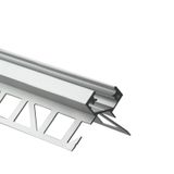 Aluminum profile for tiles and paving DE 41x27 mm without diffuser 3 m