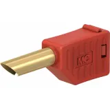 4 mm plug, solder connection, red, 22.2642-22