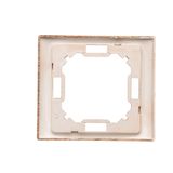 Single TV socket final, module, champagne matt