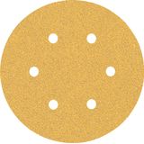 EXPERT C47 Sandpaper with 6 holes for Random Orbital Sanders 15 mm, G 6 5-pc