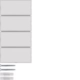 Push-button 4g, lab. field,RGB LED, int. temp.sensor, KNX-S.1/B.3/B.7,