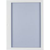 BFZ-UTT-3/72 Flush mounted steel sheet door white, transparent, for 24MU per row, 3 rows