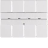 Arsys Push Button, 4-gang, with Labelling Field Polar White Glossy