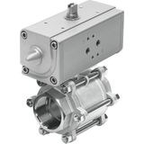 VZBA-4"-GG-63-T-22-F10-V4V4T-PP240-R-90-C Ball valve actuator unit