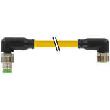 M8 male 90° / M8 female 90° A-cod. PUR 3x0.25 ye +robot+drag ch. 0.6m