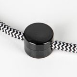 Wall Cord Grip Round Plastic Black