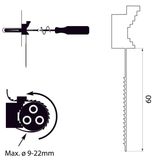 Black strap holder - "UP 22" UV 50 pcs.