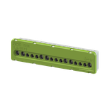 Terminal block PE ZKS21G 9-way green-yellow