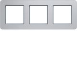 Cover frame 3-way horizontal, C.8, aluminium