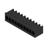 PCB plug-in connector, male header, THT/THR solder connection, Pitch in mm (P): 5.00 mm, Number of poles: 10, 90°, Tube