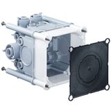 Junction casing flush-mounted socket for corrugated conduits, 115x115x150 mm