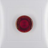 Push-button complete f. stairway light, screw term., S.1, p.white, mat