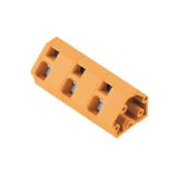 Printed circuit board terminals, 10.00 mm, Number of poles: 9, 135°, Solder pin length (l): 3.5 mm, tinned, orange, Tension-clamp connection, Clamping range, max. : 2.5 mm², Box