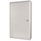 BP-O-800/12-C-W Surface-mount service distribution board with three-point turn-lock, including DIN rails, front plate with 45-mm cutout, W = 800 mm, H = 1260 mm white