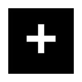 37TQ25 Button plate for push-button, Name: Increase, 25 x 25