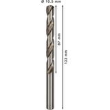 Metal drill bits HSS-G, DIN 338 10,5 x 87 x 133 mm 5 pcs.