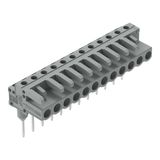 Female connector for rail-mount terminal blocks 0.6 x 1 mm pins angled