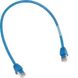Patch cable with 2x RJ45 plugs for WAN/LAN application, color blue, length 1 m