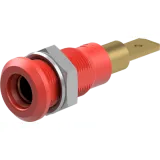 4 mm socket, plug-in connection, mounting Ø 8.1 mm, red, 64.3040-22