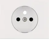 Center piece for socket with grounding pin with touch protection, Berker K.1, white, gloss