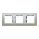 Triple frame, glass, Silver / Aluminum