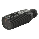 Photoelectric sensor, M18 threaded barrel, plastic, red LED, diffuse, E3FA2014R