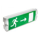 Emergency LED luminaire SAHER DUO, 3 W, 300 lm, 6400K, AC220-240V, IP65, 1 hour, dual-mode