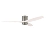 Fan Stem Evo ø1320mm Tube Play Satin Nickel with White Blades