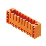 PCB plug-in connector, male header, Flange, THT solder connection, 3.50 mm, Number of poles: 10, 180°, Solder pin length (l): 3.2 mm, tinned, black, Box