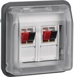 Speaker connection 2-way, W.1, grey