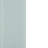 Touch sensor, 3-gang comf, intg bus coupling unit, KNX - R.3, glass p.