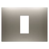 EGO PLATE - IN PAINTED TECHNOPOLYMER - 1 MODULE - STEEL - CHORUSMART