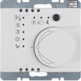 Thermostat with push-button interface, Arsys, polar white glossy