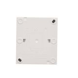 IP44 double socket outlet with earthing and shutters - transparent flap, 16A, quick connection, dark grey