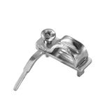 Shield clamp, Accessories, Screw flange, Number of poles: 1, zinc plated, Silver grey, Box