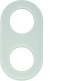 Cover frame 2-v, Series Glass, polar white