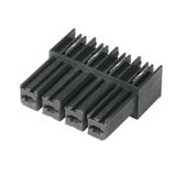 PCB plug-in connector, female header, closed side, THT solder connection, 7.62 mm, Number of poles: 6, 90°, Solder pin length (l): 3.5 mm, tinned, black, Box