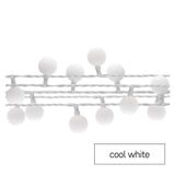 LED cherry light chain – 2.5 cm balls, 4 m, outdoor and indoor, cool white, timer