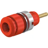 2 mm socket, round plug connection, mounting Ø 8.6 mm, CAT III, red, 65.9194-22