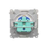 Double fiber optic sockets, cream white/electro white