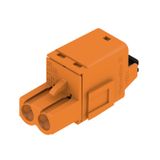 PCB plug-in connector, female plug, 5.08 mm, Number of poles: 2, 180°, PUSH IN with actuator, Clamping range, max. : 3.31 mm², Box