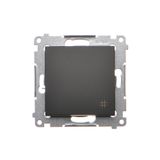 Intermediate switch, (module), 16AX, Screw, black matt