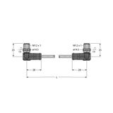 Industrial Ethernet Cable Extension Cable   WSSD-WSSD-4414-0.6M