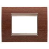 LUX PLATE - IN WOOD - 3 MODULES - WALNUT - INNER FRAME MATT DARK BRONZE - CHORUSMART