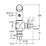 Differential Pressure Sensor 2 PNP/NPN Transistor Switching Outputs   PS010D-501L-2UPN8X-H1141