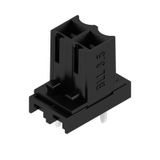 PCB plug-in connector, female header, closed side, THT solder connection, 3.50 mm, Number of poles: 2, 180°, Solder pin length (l): 3.2 mm, tinned, black, Tube