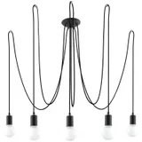 EDISON CHANDELIER 5 BLACK E27 5X60W IP20
