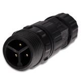 Connector - plug, IP67, soldering, M16, 3-pin